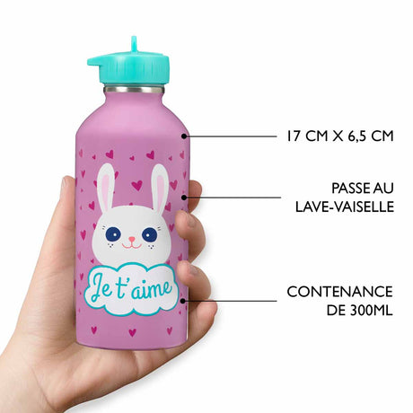 Children's stainless steel bottle - I love you