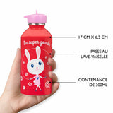 Children's stainless steel water bottle - My super water bottle - rabbit