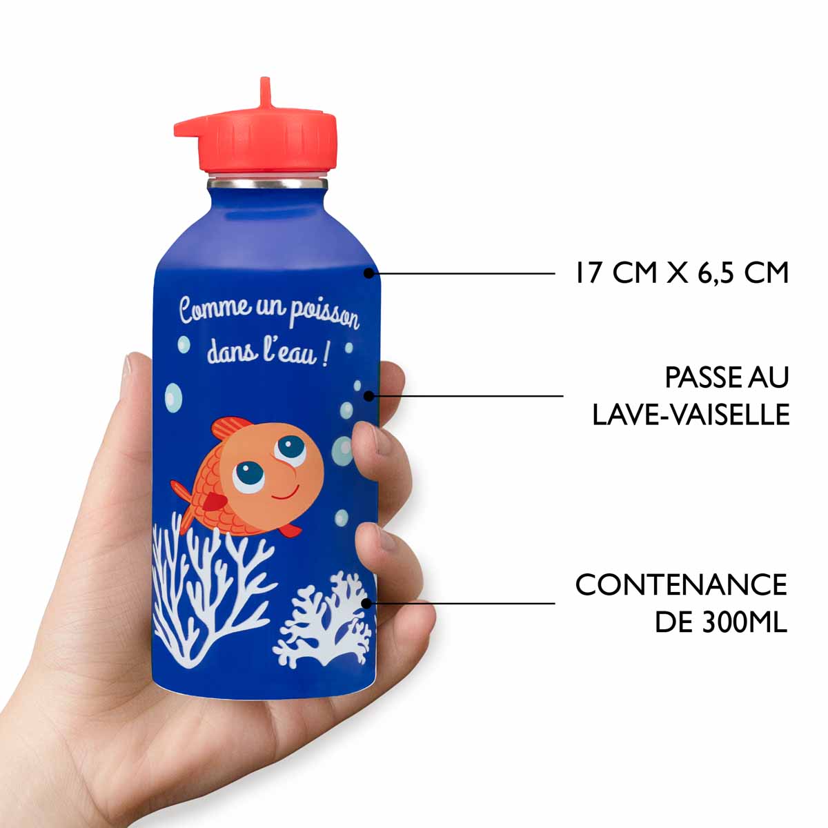 Children's stainless steel bottle - Fish in water