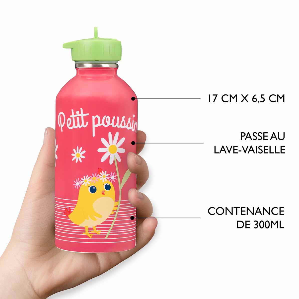 Children's stainless steel water bottle - Petit Poussin