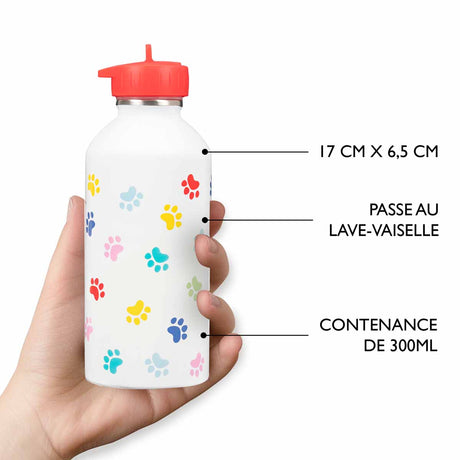 Children's stainless steel bottle - Cat's paws