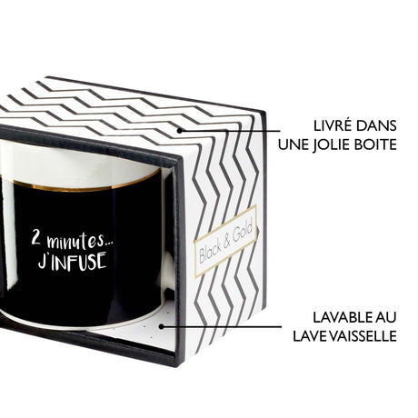 Mug cadeau 2 minutes... J'infuse