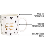 Mug cadeau Un câlin sinon rien