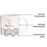 Mug cadeau Elixir de bonheur