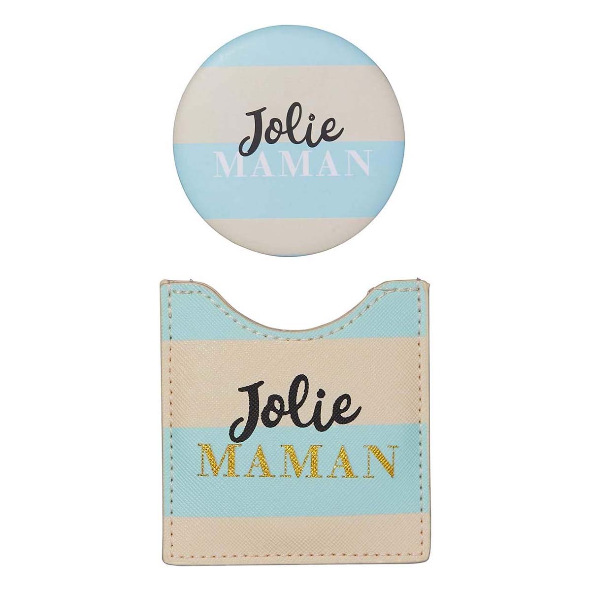 Miroir De Poche Avec Sa Pochette - Jolie Maman