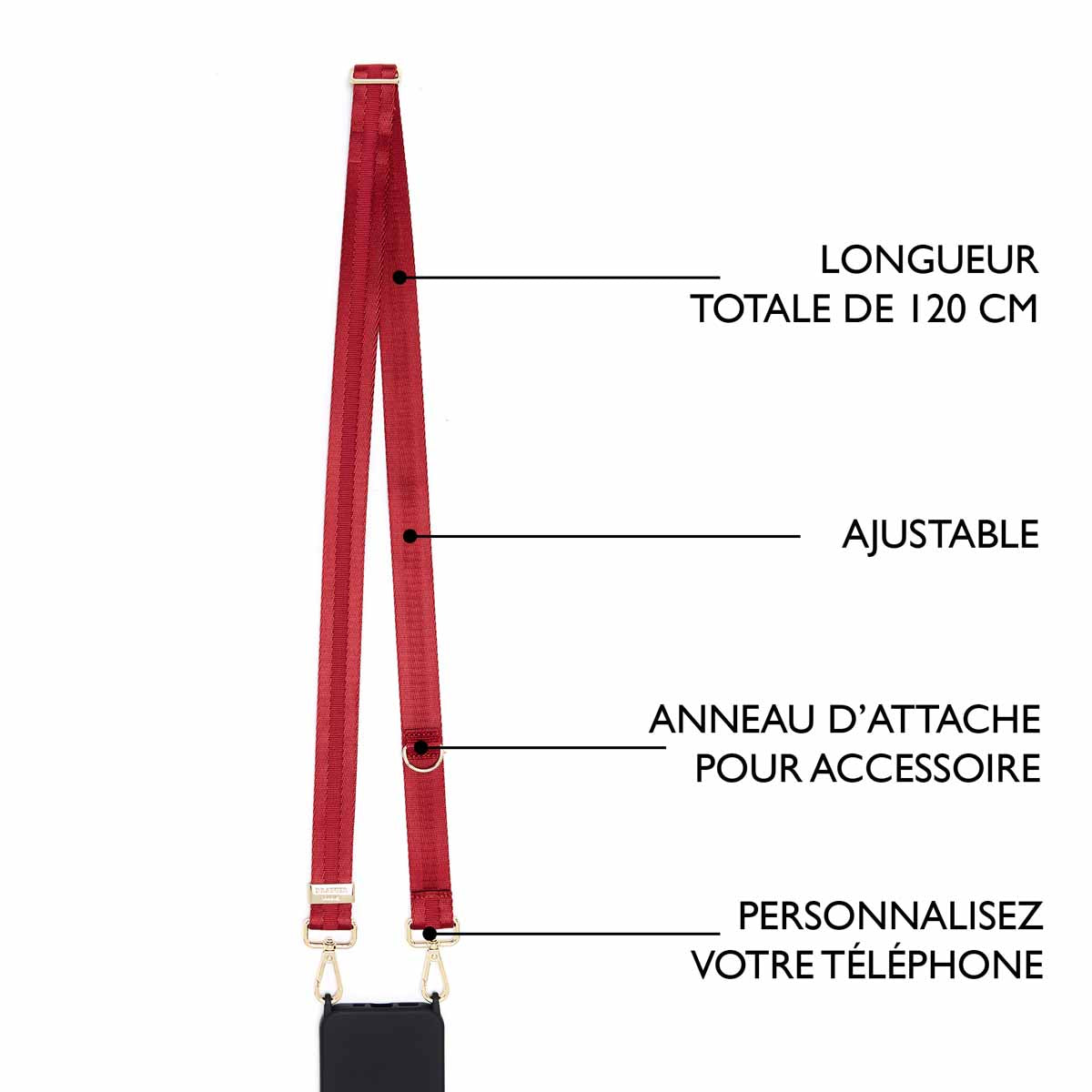 Sangle pour Pochette Téléphone Rouge Draeger