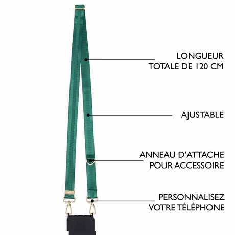 Sangle pour Pochette de Téléphone Vert draeger en nylon