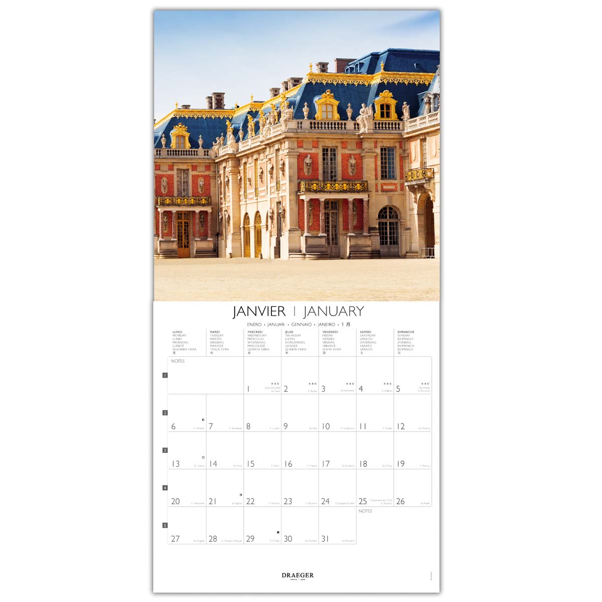 Grand Calendrier Mural 29x29 cm 2025