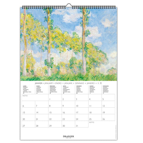 Calendrier Mural déco 29x39 cm 2025