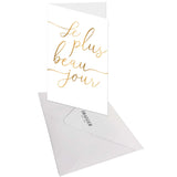 Carte mariage Le plus beau jour