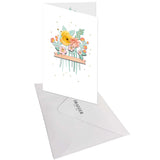 Carte SIGNATURE Fleurs Anniversaire - 11,5 x 17cm