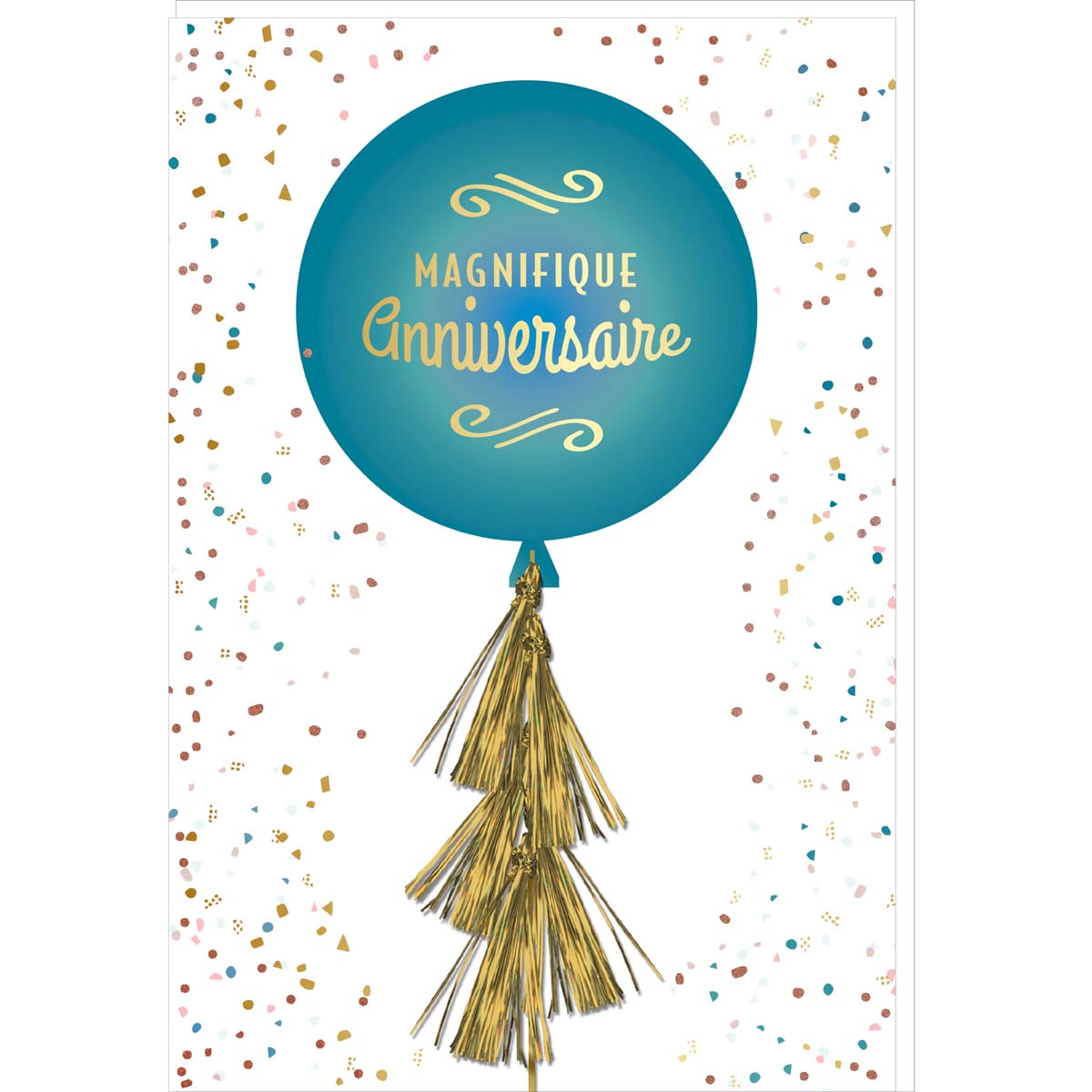 Carte SIGNATURE Anniversaire Ballon - 11,5 x 1 7cm