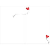 Carte SIGNATURE Amour Ballon Rouge en relief - 11,5 x 17cm