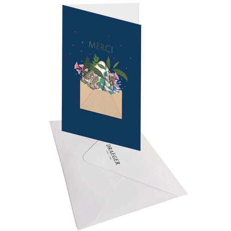 Carte SIGNATURE Enveloppe Fleurs - 11,5 x 17cm