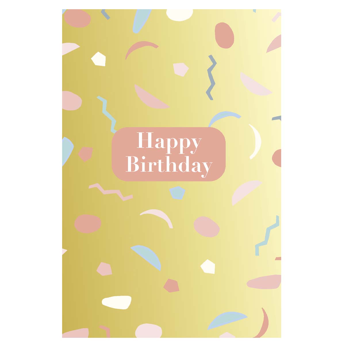 Carte de Vœux Happy Birthday - Or