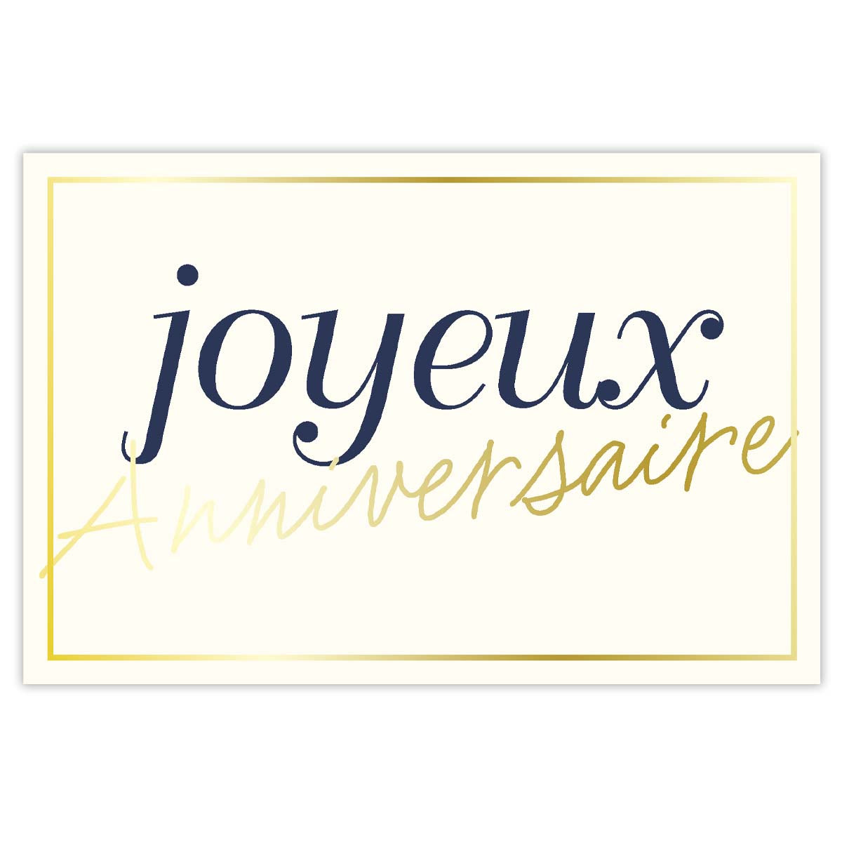 Carte de Vœux message Joyeux anniversaire - Ivoire