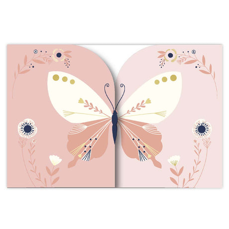 Carte Anniversaire Oh la la motifs papillons - Rose
