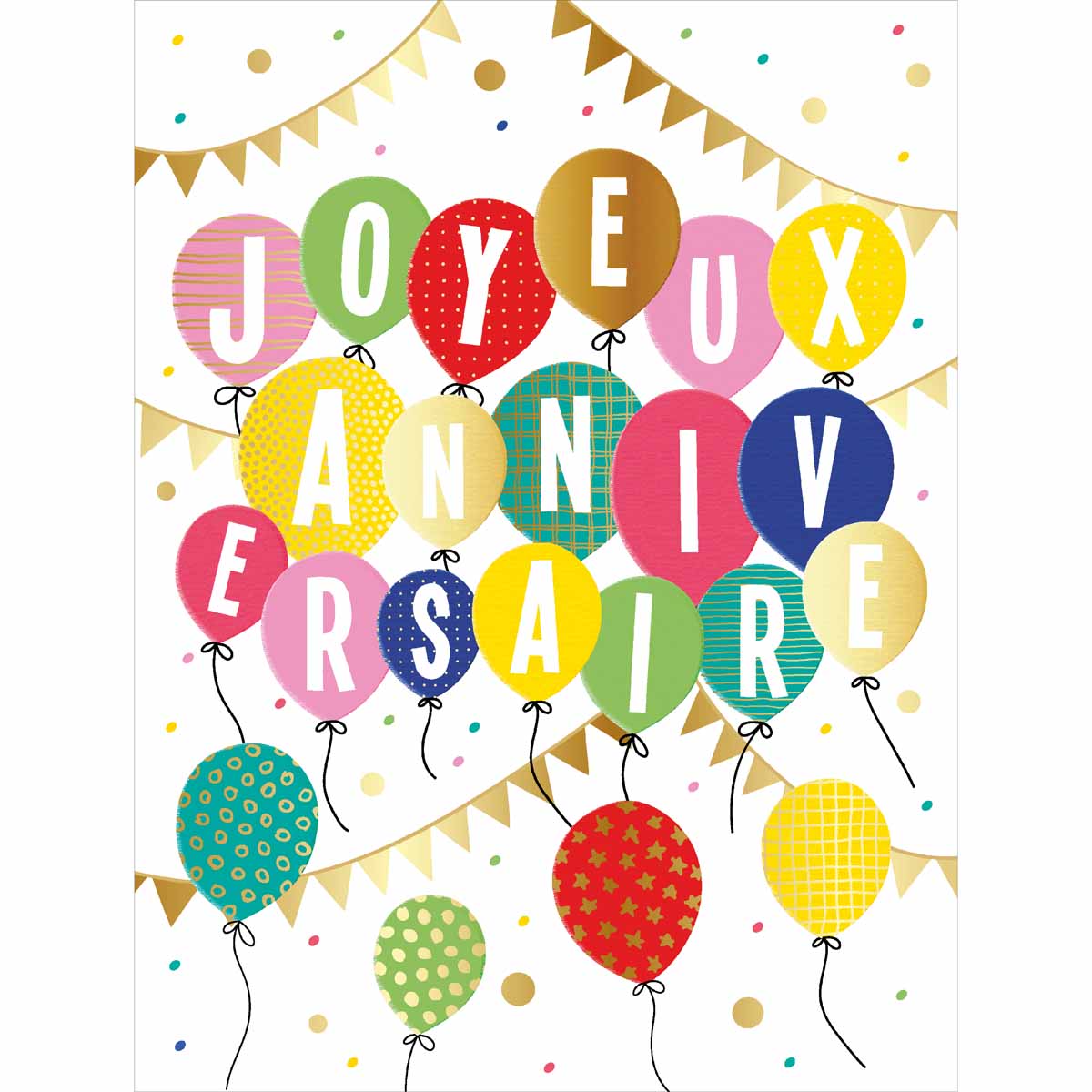 Carte Maxi d'Anniversaire -  Joyeux Anniversaire 