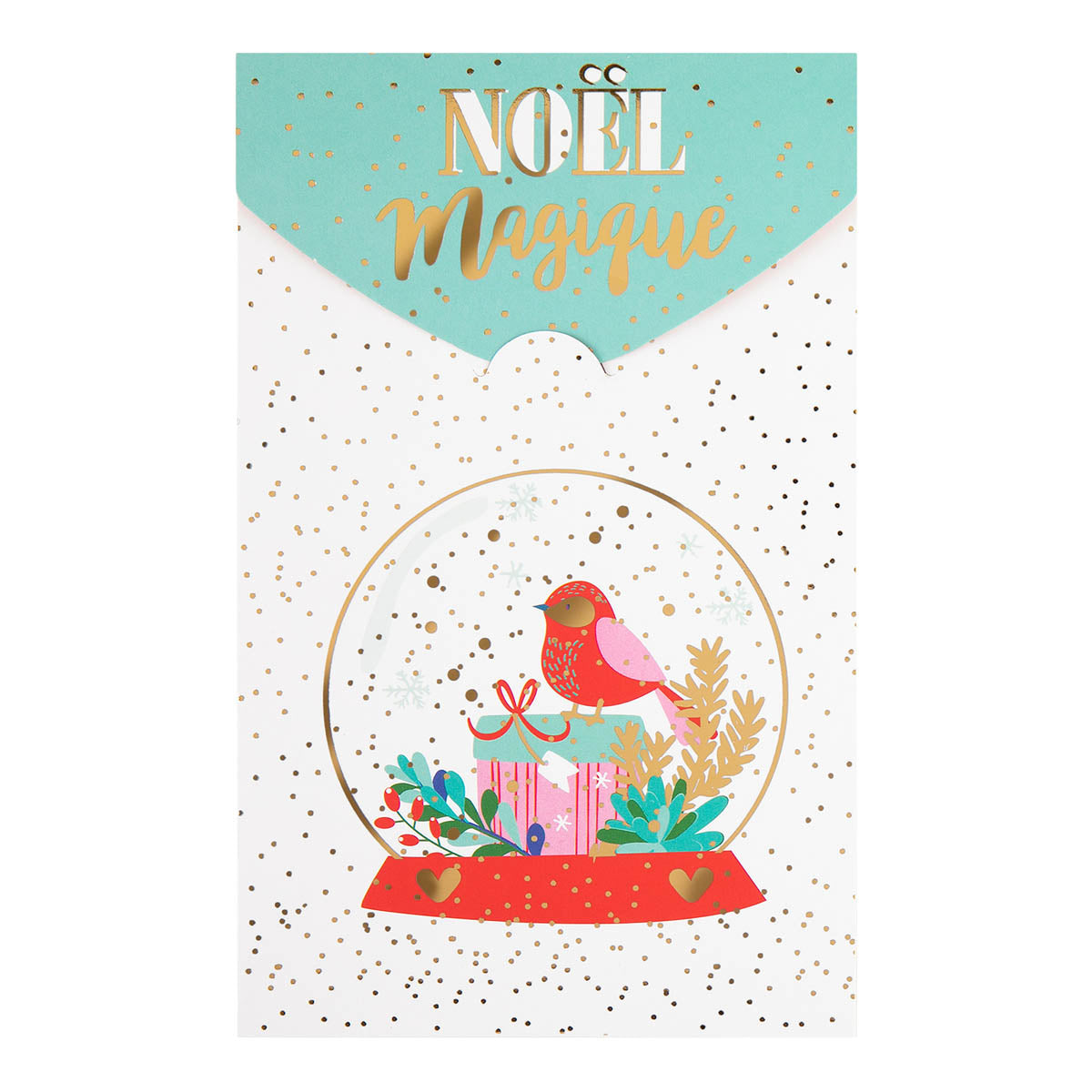 Lot de 5 carte de vœux colorés Noel