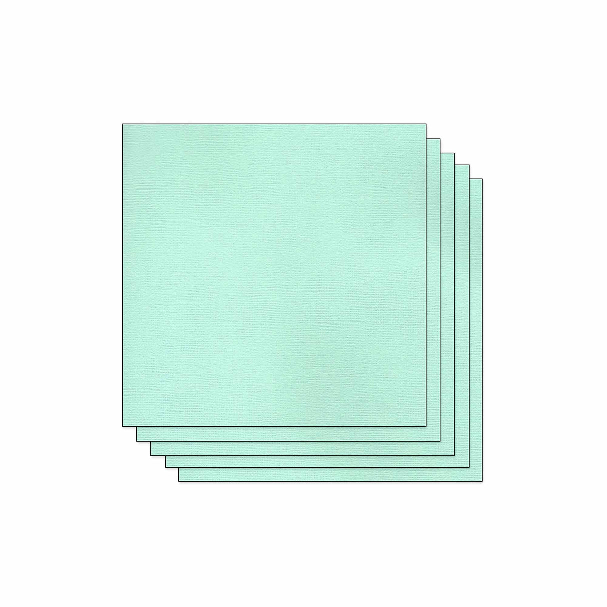 Lot de 5 Feuilles de Papier Scrapbooking Moucheté - Vert Menthe