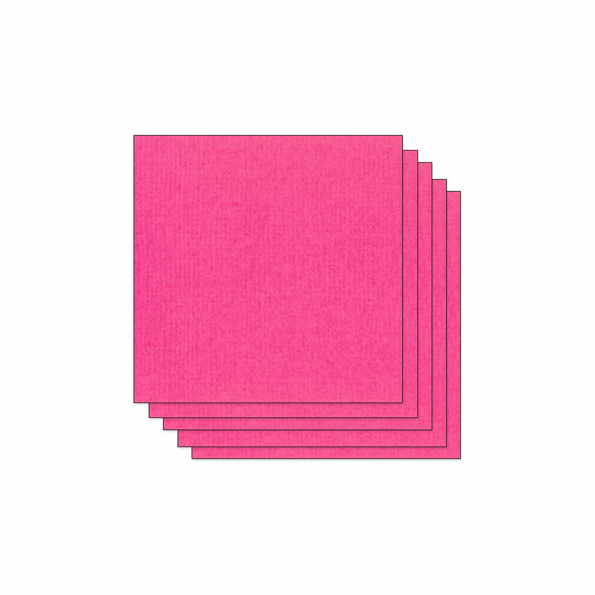 Lot de 5 Feuilles de Papier Scrapbooking Moucheté - Fuchsia