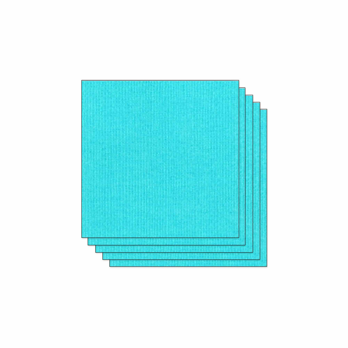 Lot de 5 Feuilles de Papier Scrapbooking Moucheté - Bleu piscine