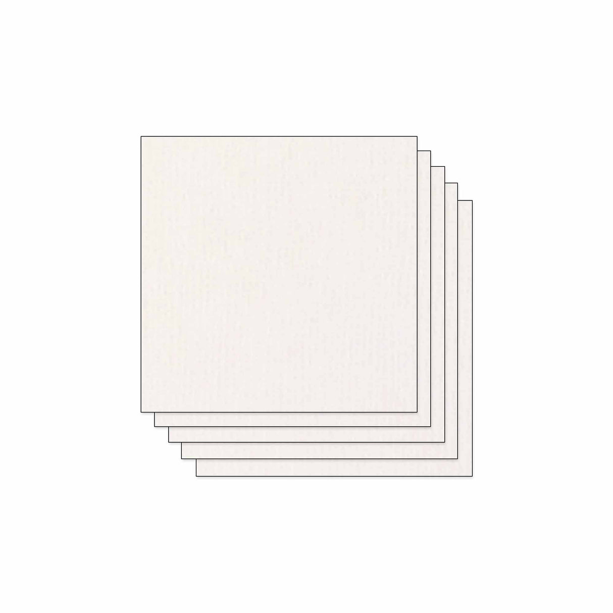 Lot de 5 Feuilles de Papier Scrapbooking Moucheté - Blanc Uni