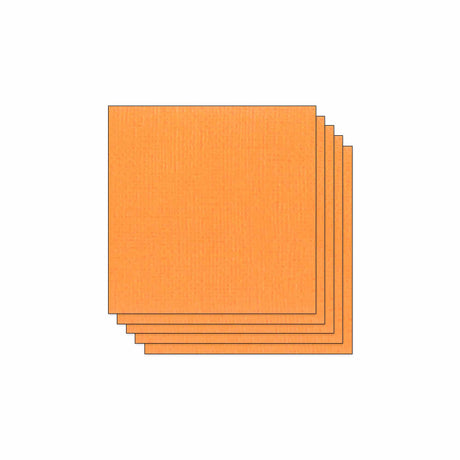 Lot de 5 Feuilles de Papier Scrapbooking Moucheté - Orange