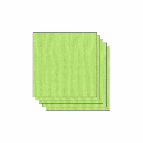 Lot de 5 Feuilles de Papier Scrapbooking Moucheté - Vert Anis