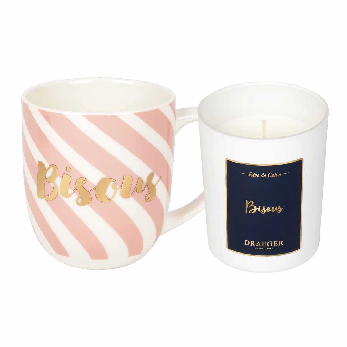 Lot Mug & Bougie " Bisous "