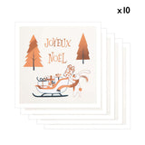 Lot de 10 Cartes de vœux Etincelle Traineau Cadeaux