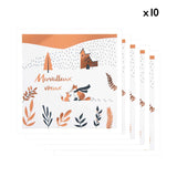 Lot de 10 Cartes de vœux Etincelle Renard