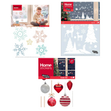 Lot de Stickers de Noel Paysage Blanc - Etoile et Boules de Neiges