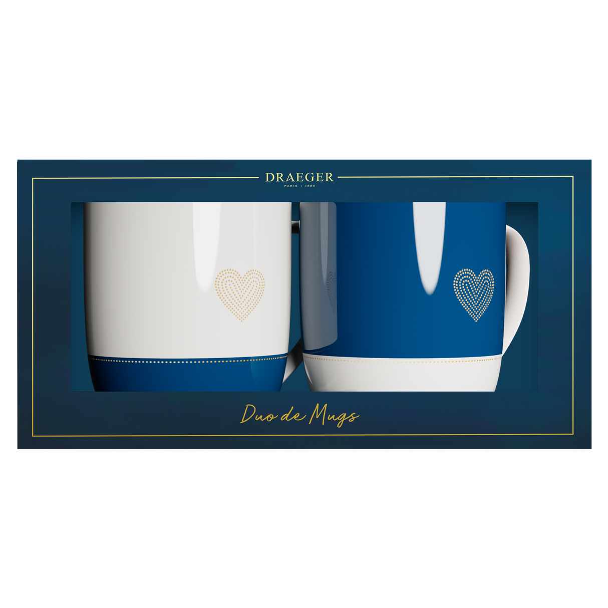 Duo de Mugs personnalisés Mariage - Coeurs