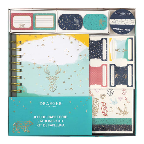 Kit d'Écriture Étoilé : Papeterie Constellations, Stylo Personnalisé et Kit Décoration Wellness