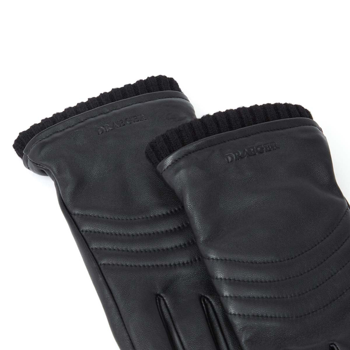 Gants homme surpiqués - 100% cuir - Noir