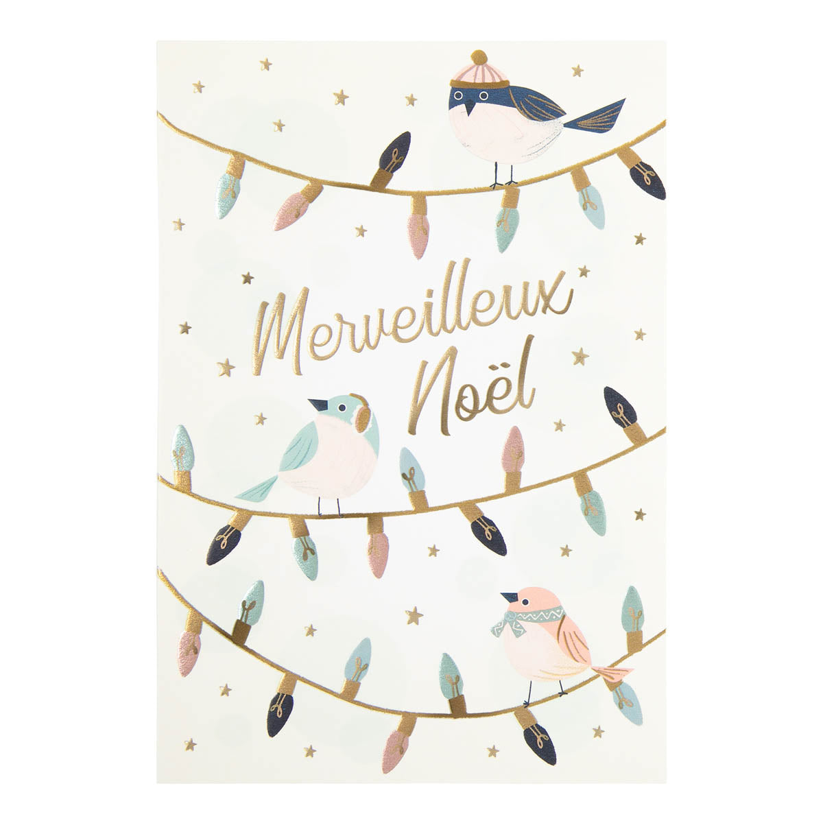 Carte de vœux avec enveloppe - lot de 12 cartes Merveilleux Noël