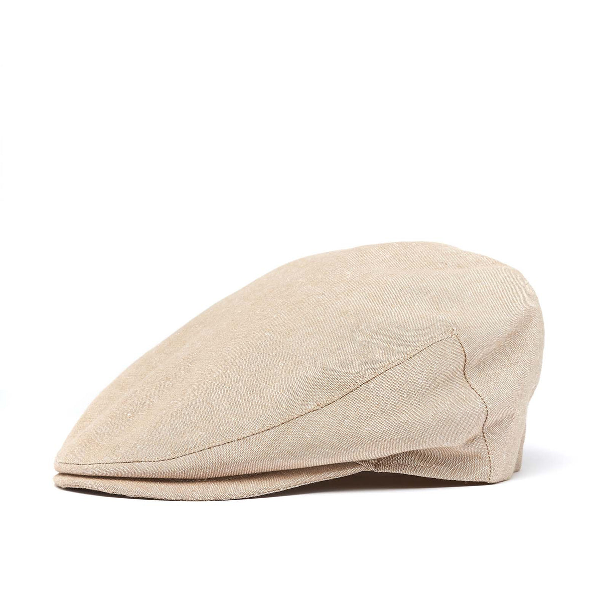 Casquette plate en lin - beige