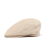 Casquette plate en lin - beige