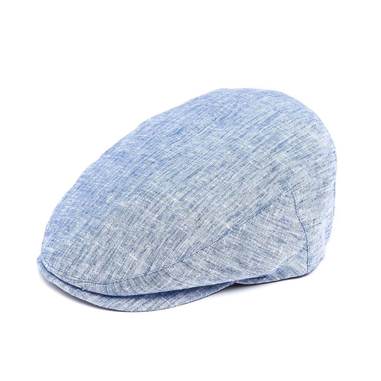 Casquette plate en lin - bleu marine