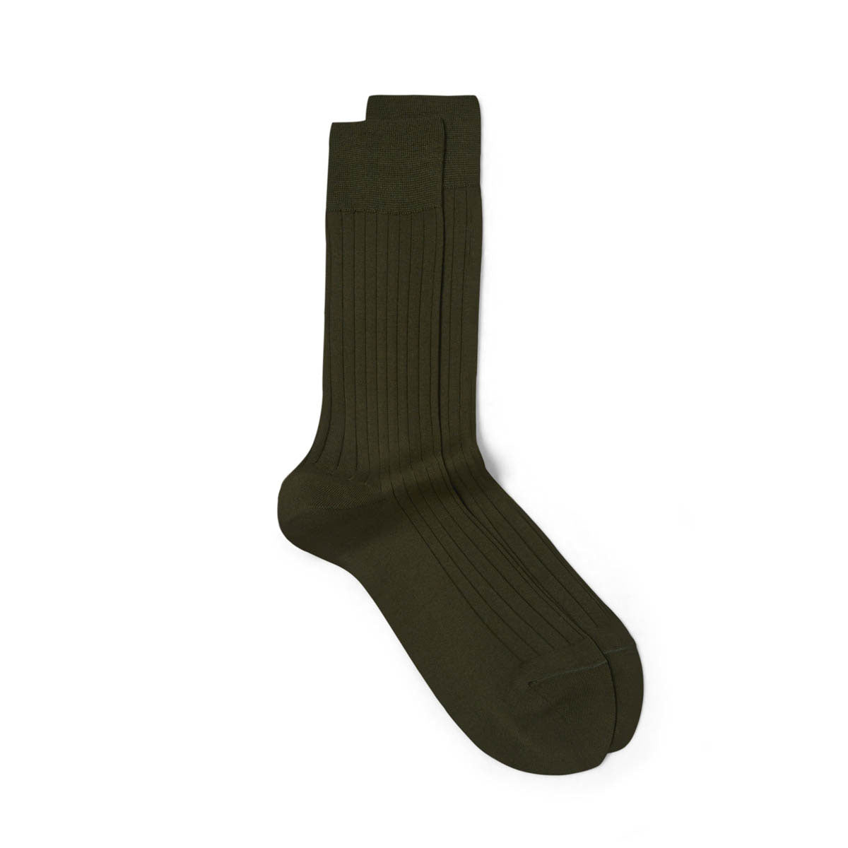 Chaussettes unies kaki