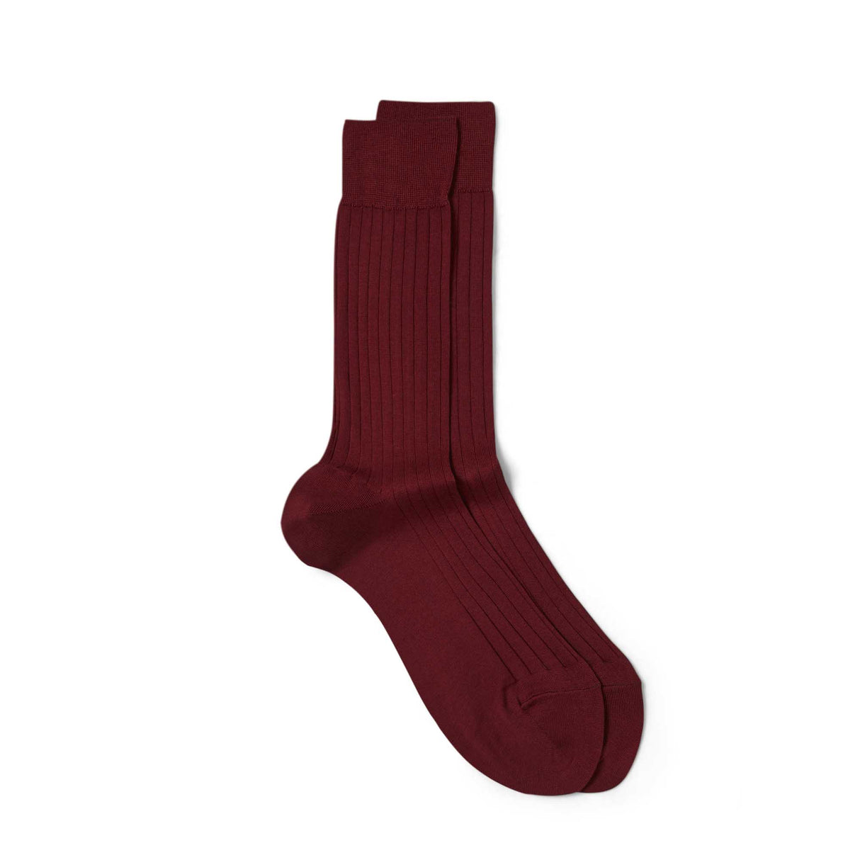 Chaussettes unies bordeaux