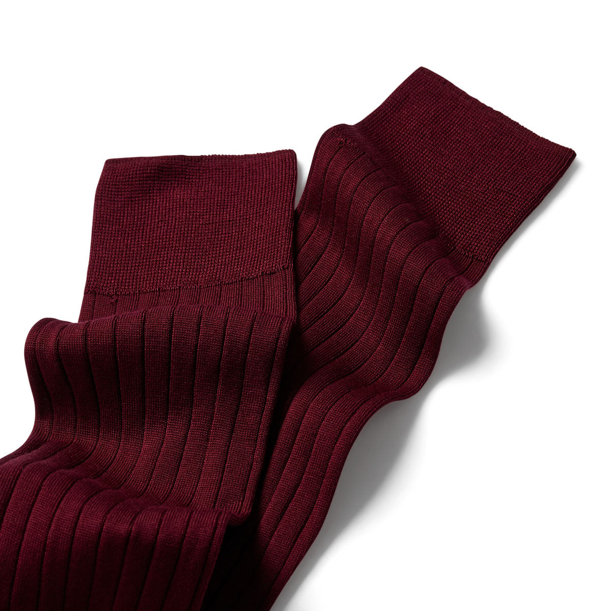 Chaussettes unies bordeaux