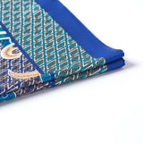 Bandana en soie motif paisley - bleu