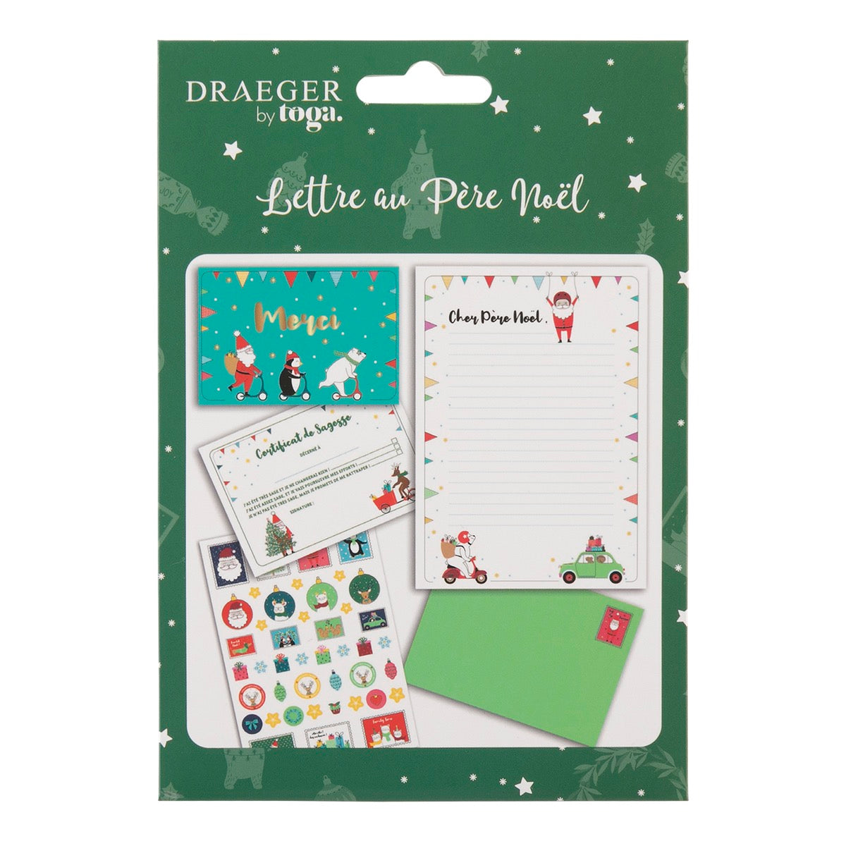 Kit lettre au Père Noël - vert