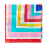 Grand carré de soie graphique - multicolore