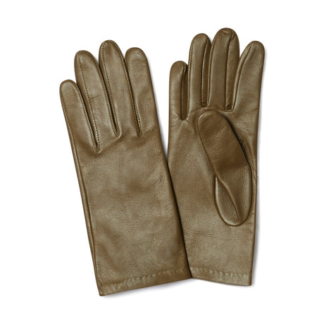 Gants femme en cuir kaki