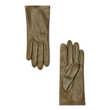 Gants femme en cuir kaki