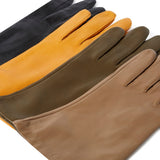 Gants femme en cuir kaki