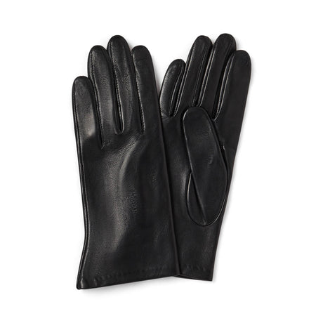 Gants femme tactiles en cuir - noir